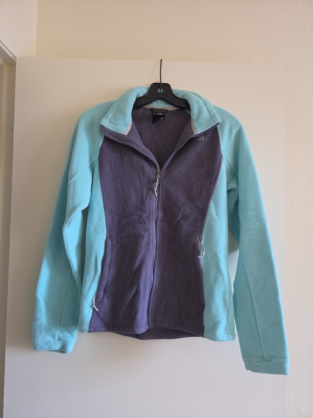 The North Face Aqua & Grey Fleece Zip Jacket